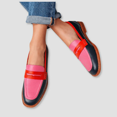 Nyla – Mocassins Color Block en Style Décontracté