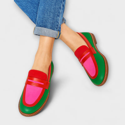 Nyla – Mocassins Color Block en Style Décontracté
