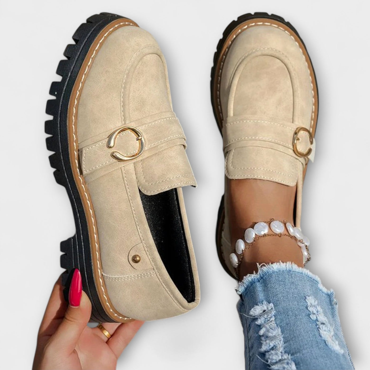 Lora – Mocassins Décontractés à Bout Rond